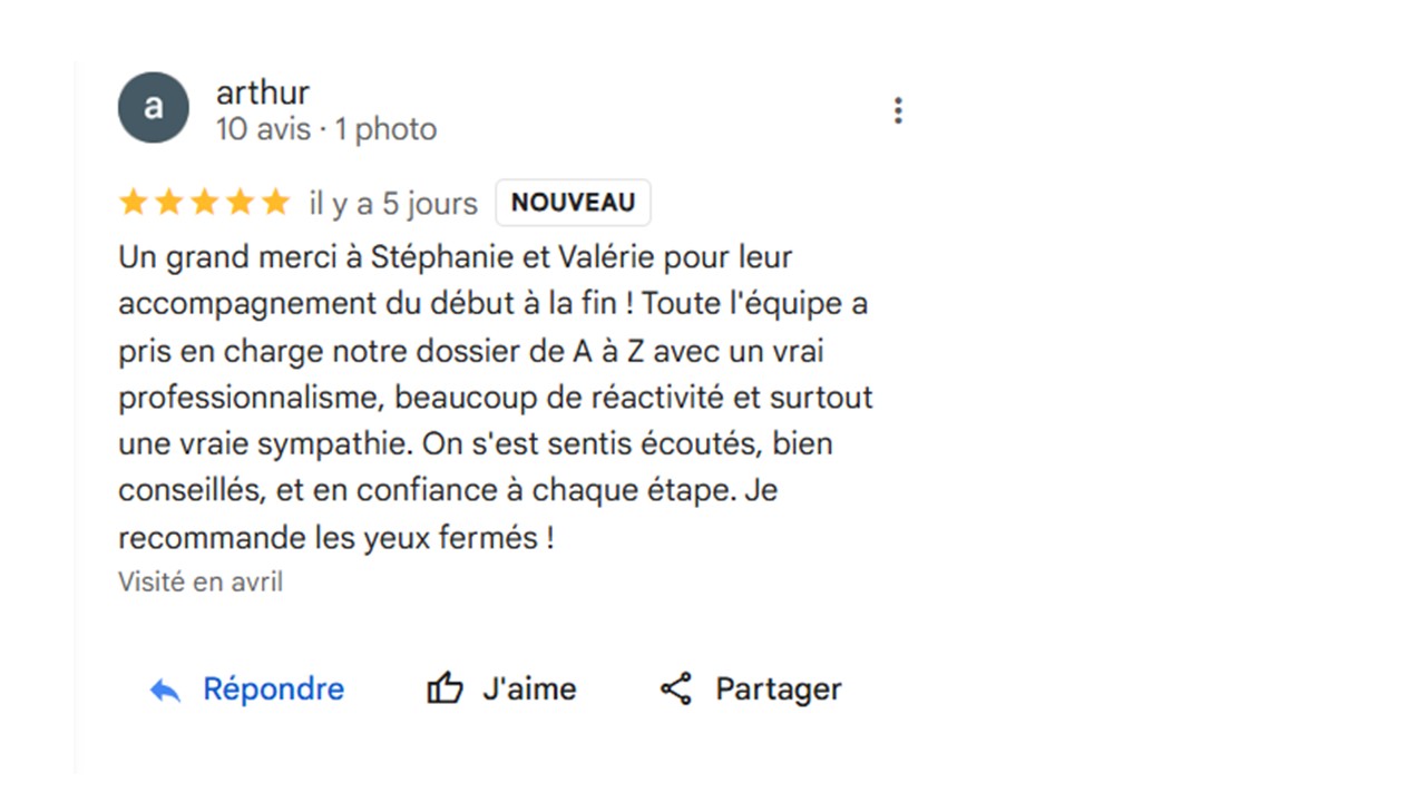 Agence immobilière spécialisée commerce Marseille avis google