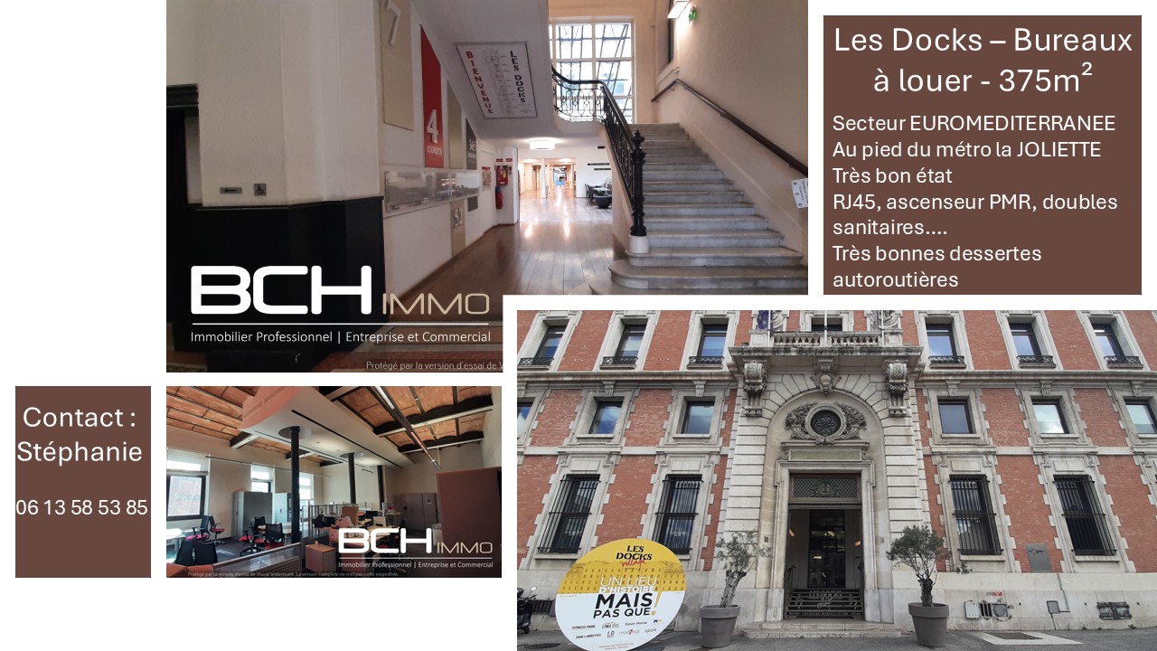 Bureaux à Louer Marseille 13002 Quartier d'Affaires 
